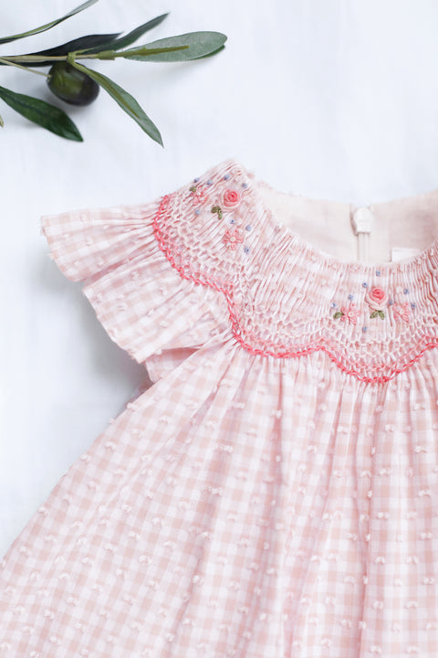 Robe - Rose motif vichy - Image principale