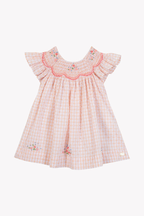 Robe - Rose coton motif vichy - Image principale