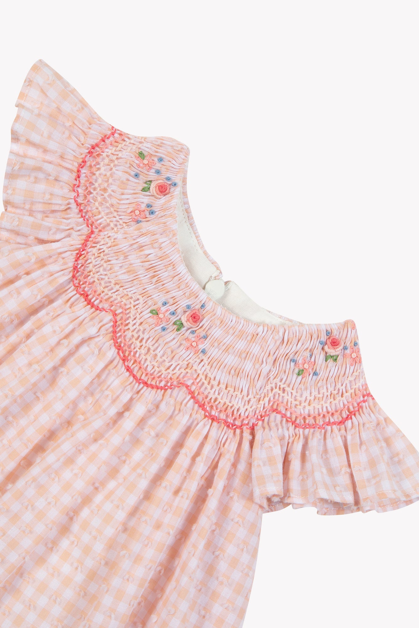Vestido - Rosa patrón de algodón Vichy