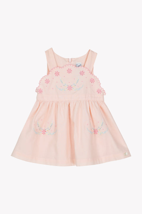 Robe - Rose pâle coton broderie - Image principale