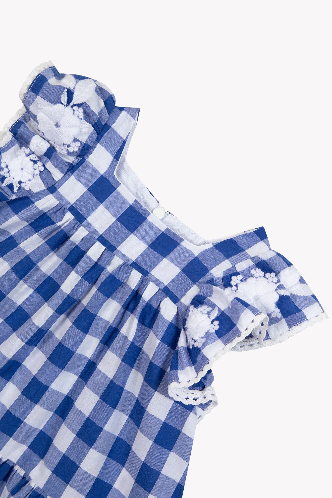 Robe - Bleu coton motif vichy