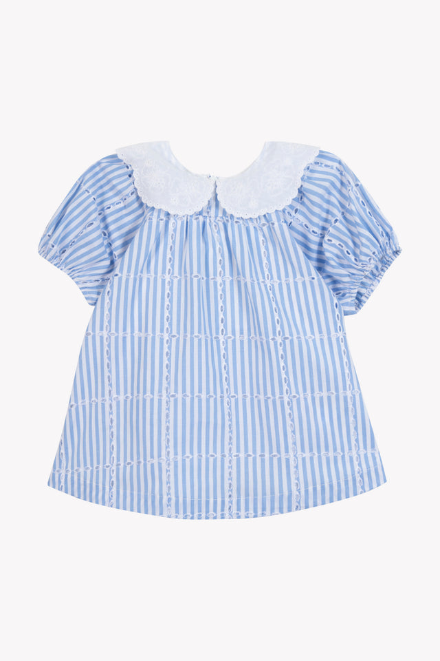 Robe - Azur coton col claudine - Image principale