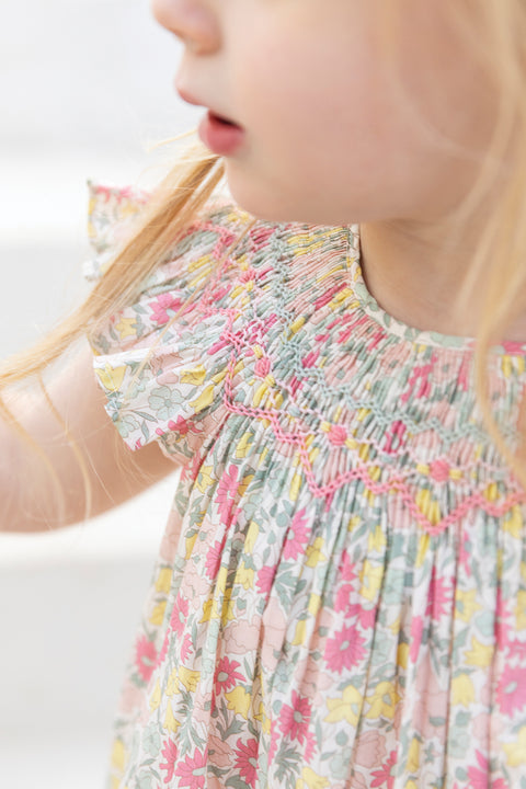 Robe - Citrus coton imprimé tissu liberty - Image principale