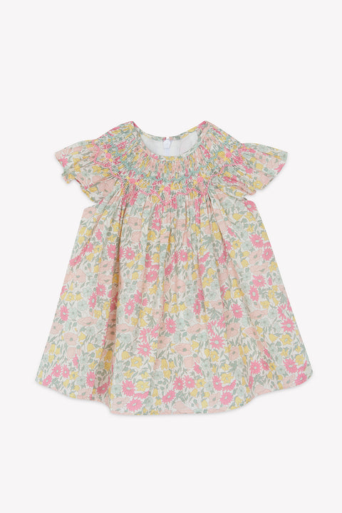 Vestido - Algodón cítrico Estampado tela Liberty - Image principale