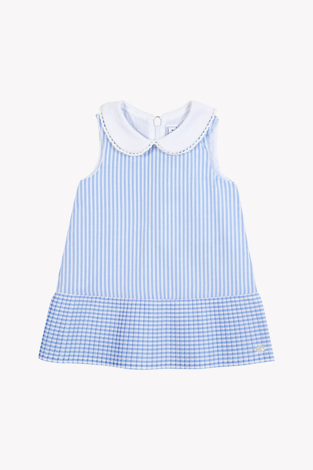 Dress - Cornflower Stripes Peter pan collar - Image principale