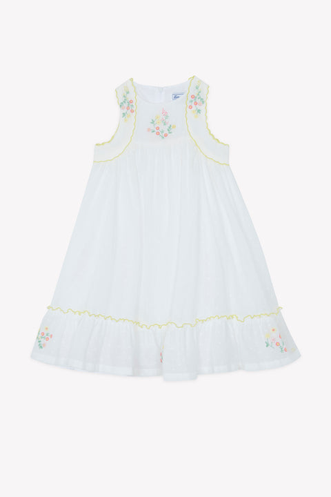 Robe - Blanc coton plumetis - Image principale