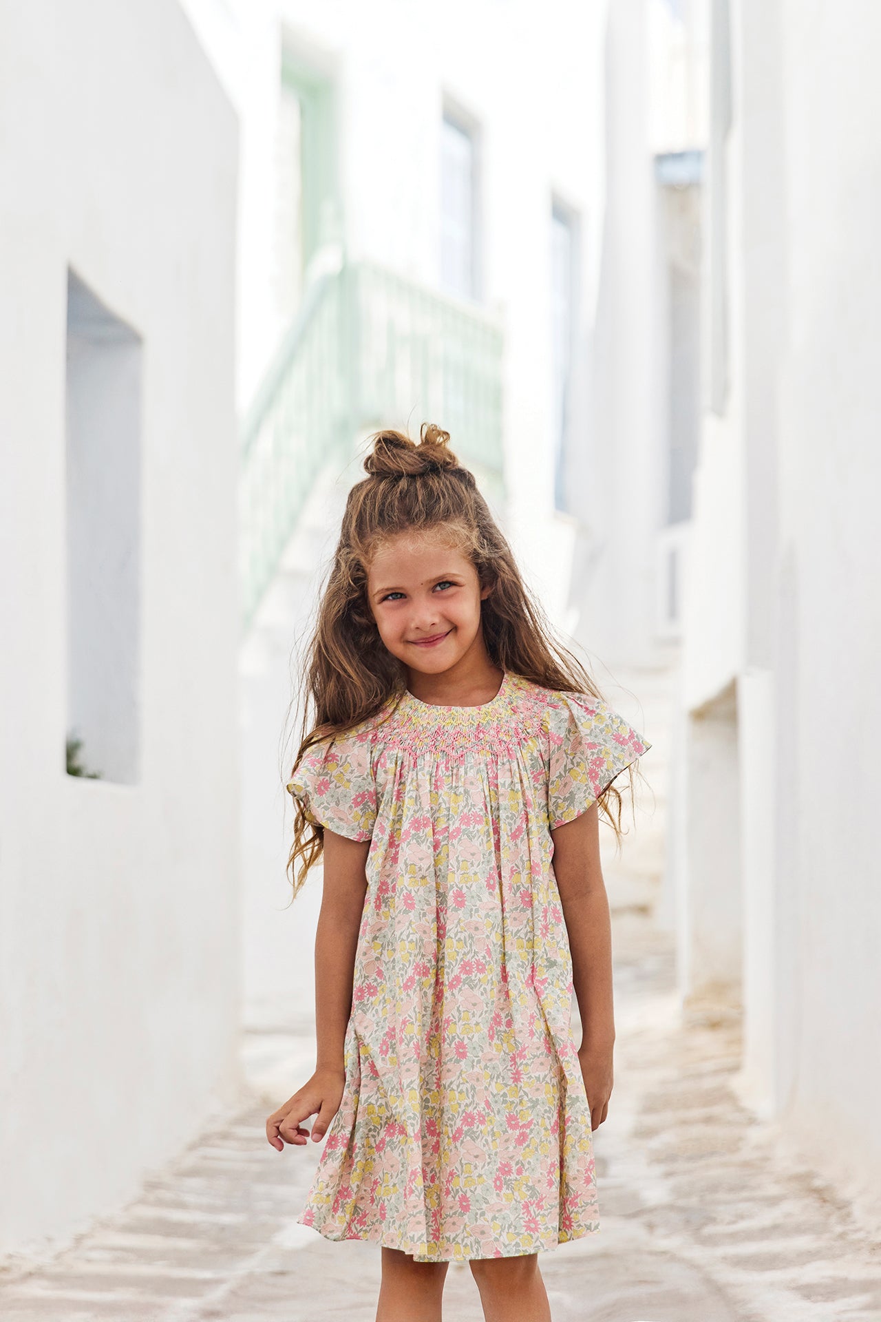 シトロニール　リバティ Dress - Citrus Print fabric Liberty girl | Tartine et Chocolat