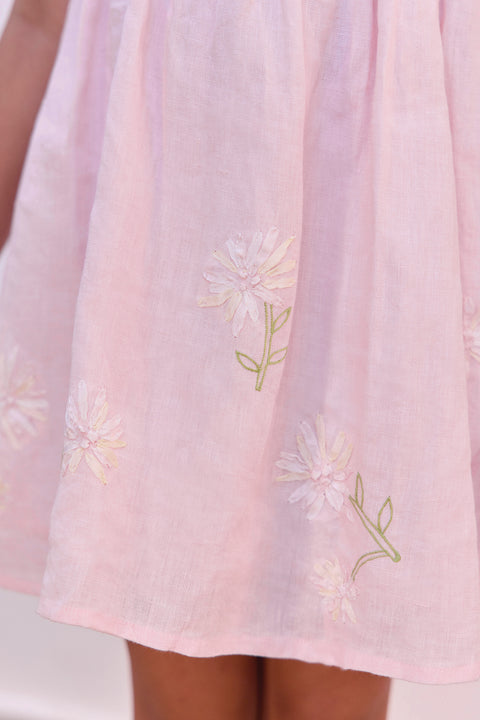 Robe - Rose broderie ruban - Image principale