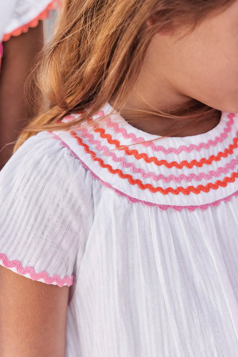 Robe - Blanc coton escale au soleil - Image principale