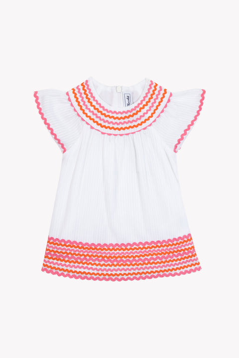 Dress - White cotton stopover in the sun - Image principale