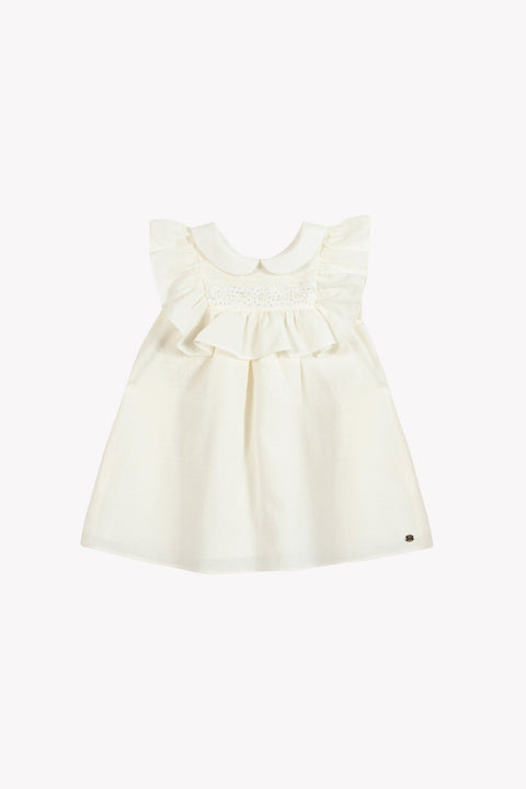 Vestido - Marfil Cuello Peter Pan - Image principale