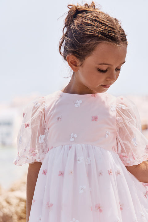 Robe - Rose tulle cérémonie - Image principale