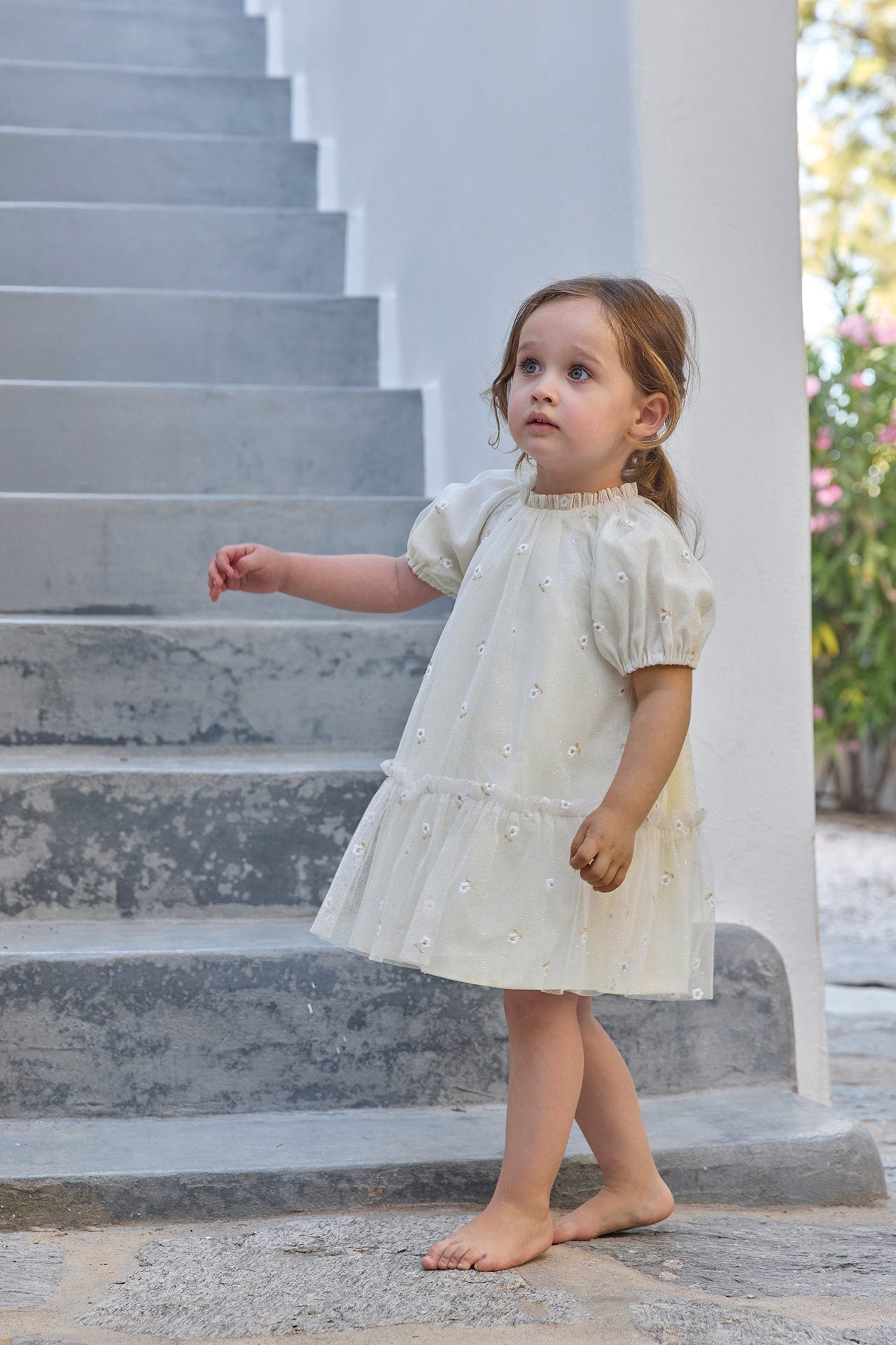 tulle toddler dress Dress - Flower sequin tulle girl