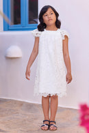 Robe - Blanc broderi anglaise ajouré