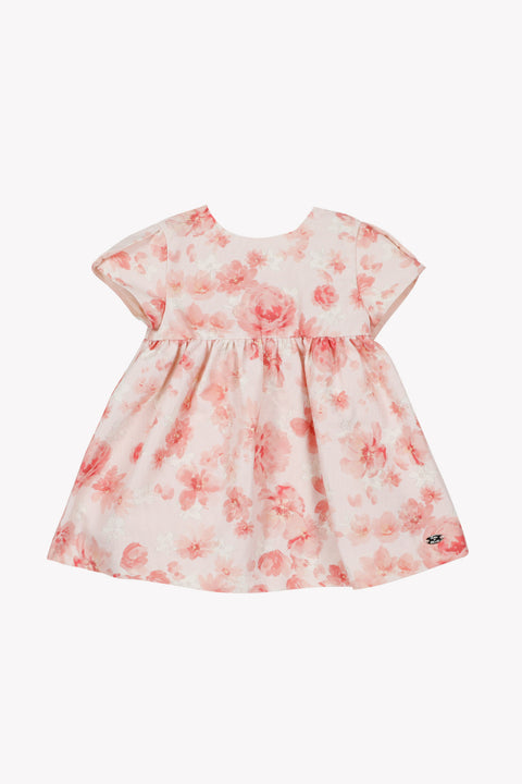 Robe - Rose cérémonie imprimé fleuri - Image principale
