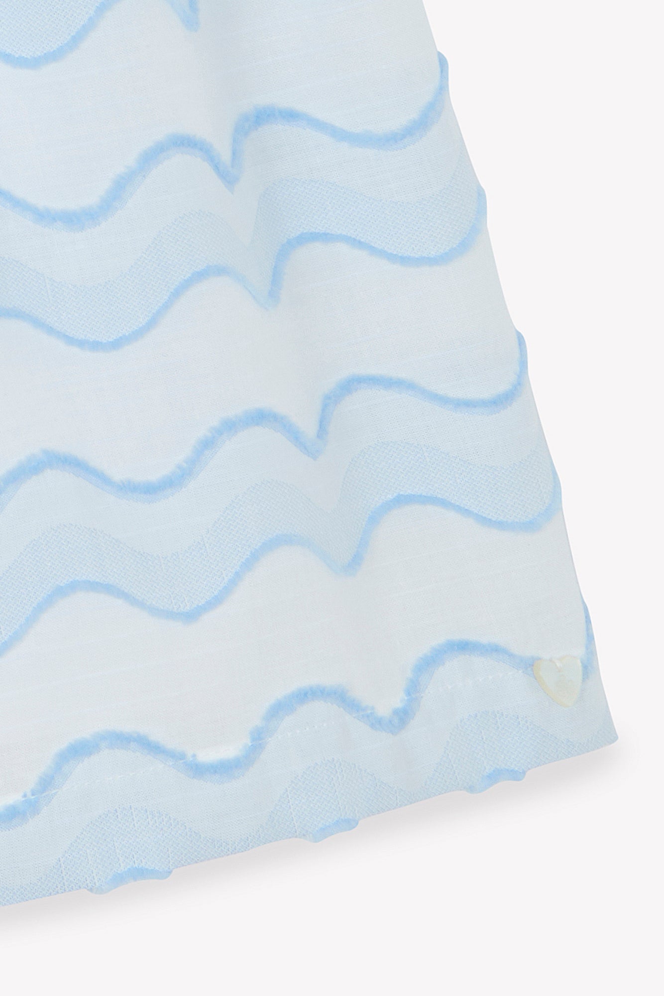 Jurk - Azuurblauw golfpatroon