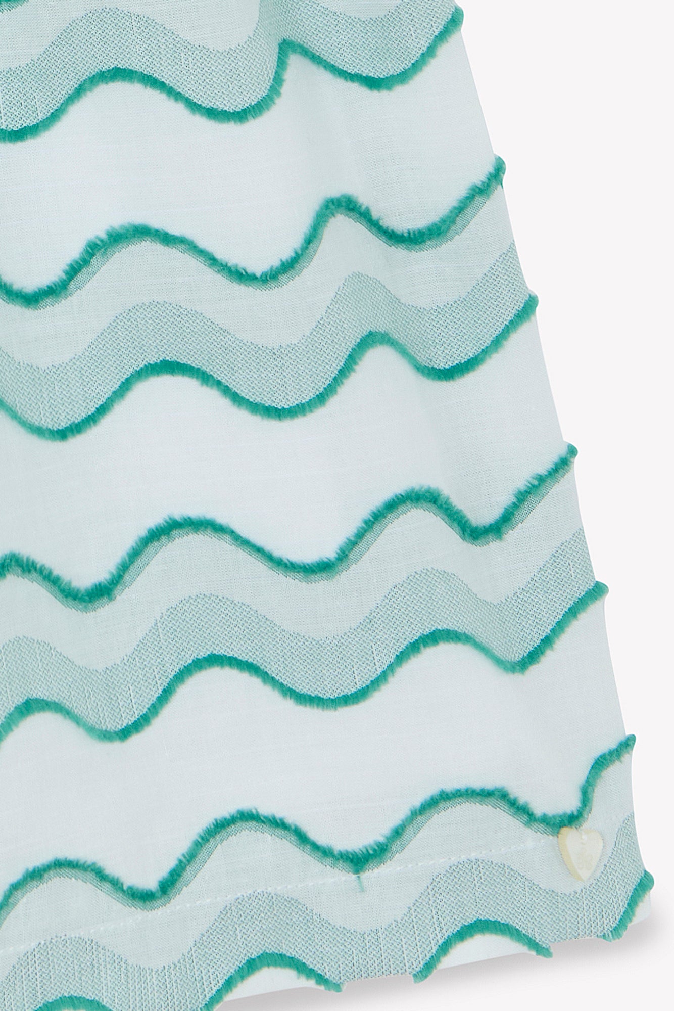 Robe - Vert motif vague