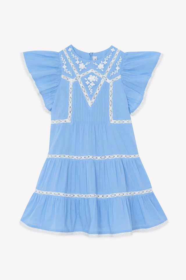 Dress - Azure cotton Race - Image principale