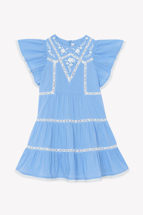 Robe - Azur coton dentelle - Image principale