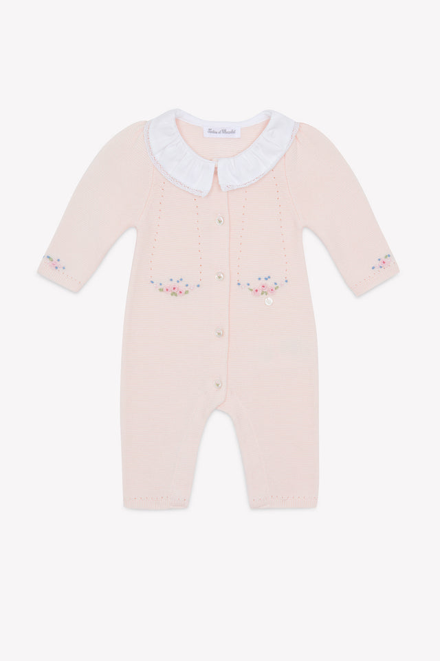 Combinaison longue - Rose coton fleur - Image principale