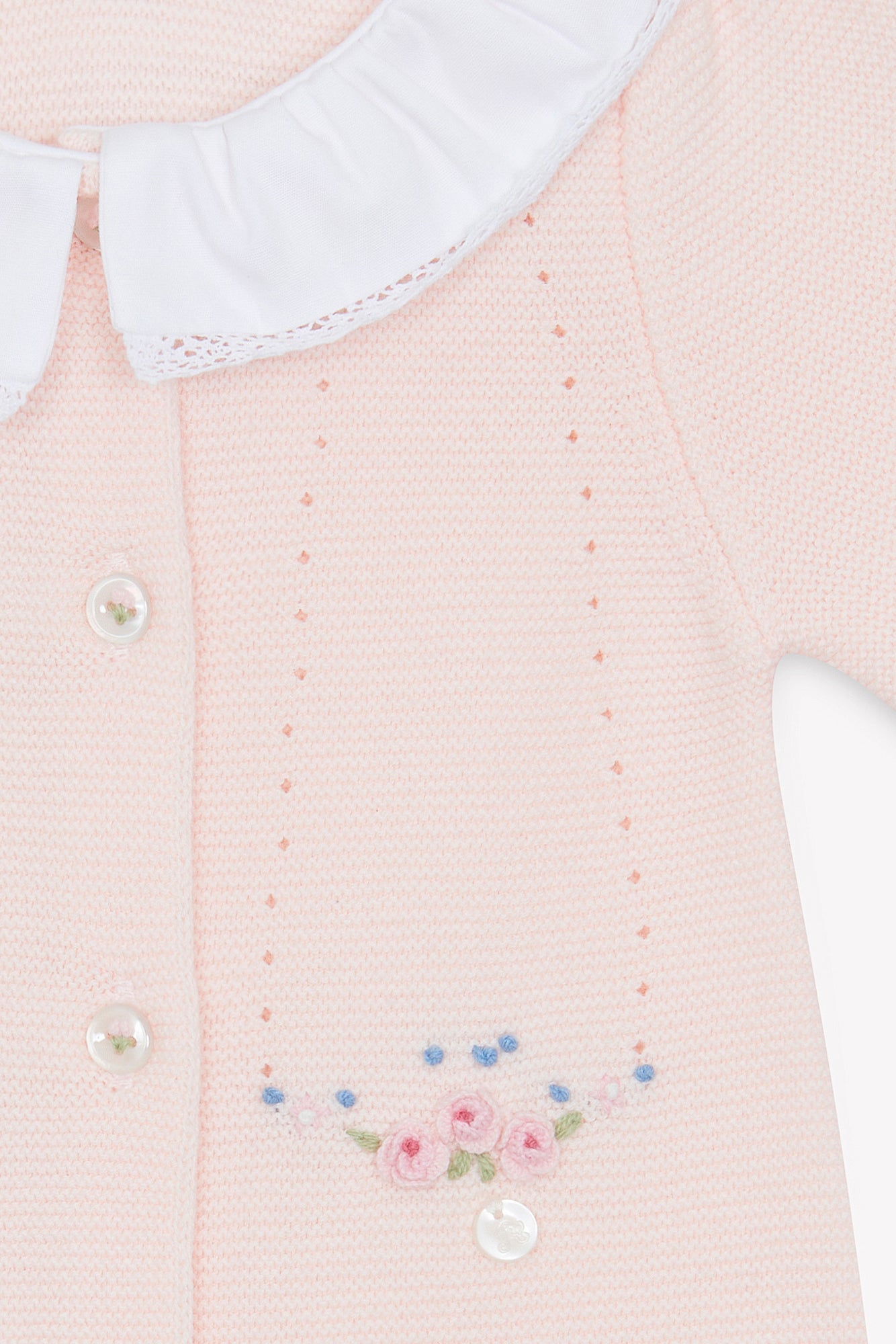 Combinaison longue - Rose coton fleur