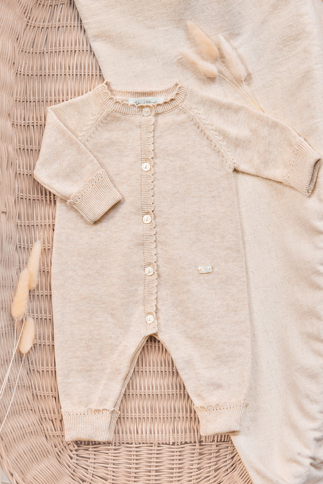 Langer Overall - Beige Baumwollheide - Image principale