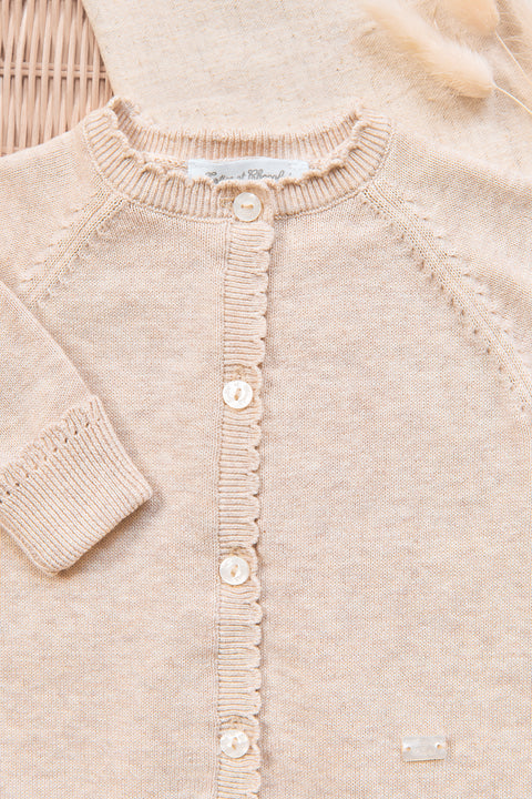 Langer Overall - Beige Baumwollheide - Image principale