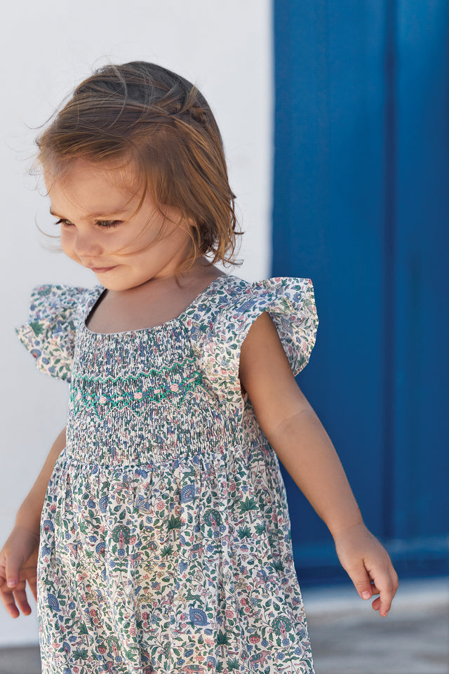 Jumpsuit long - Blue Print fabric Liberty - Image principale