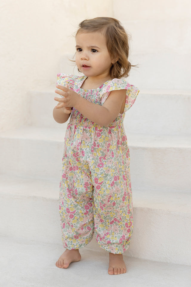 Completo lungo - Tessuto stampato in cotone agrumi Liberty - Image principale