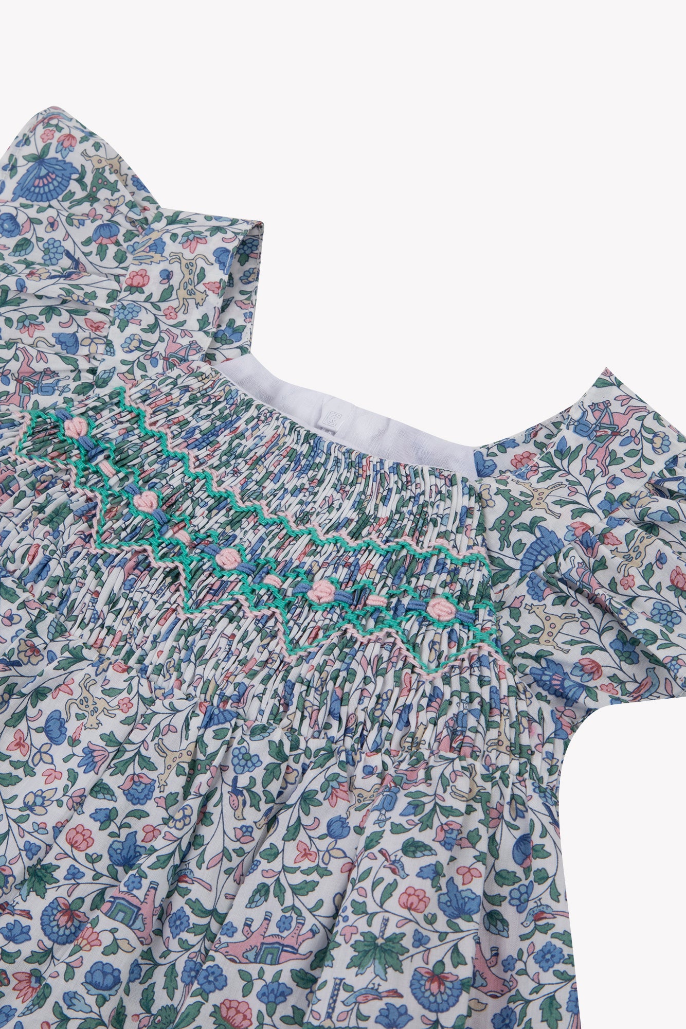 Lange jumpsuit - Blauw Gedruktstof Liberty