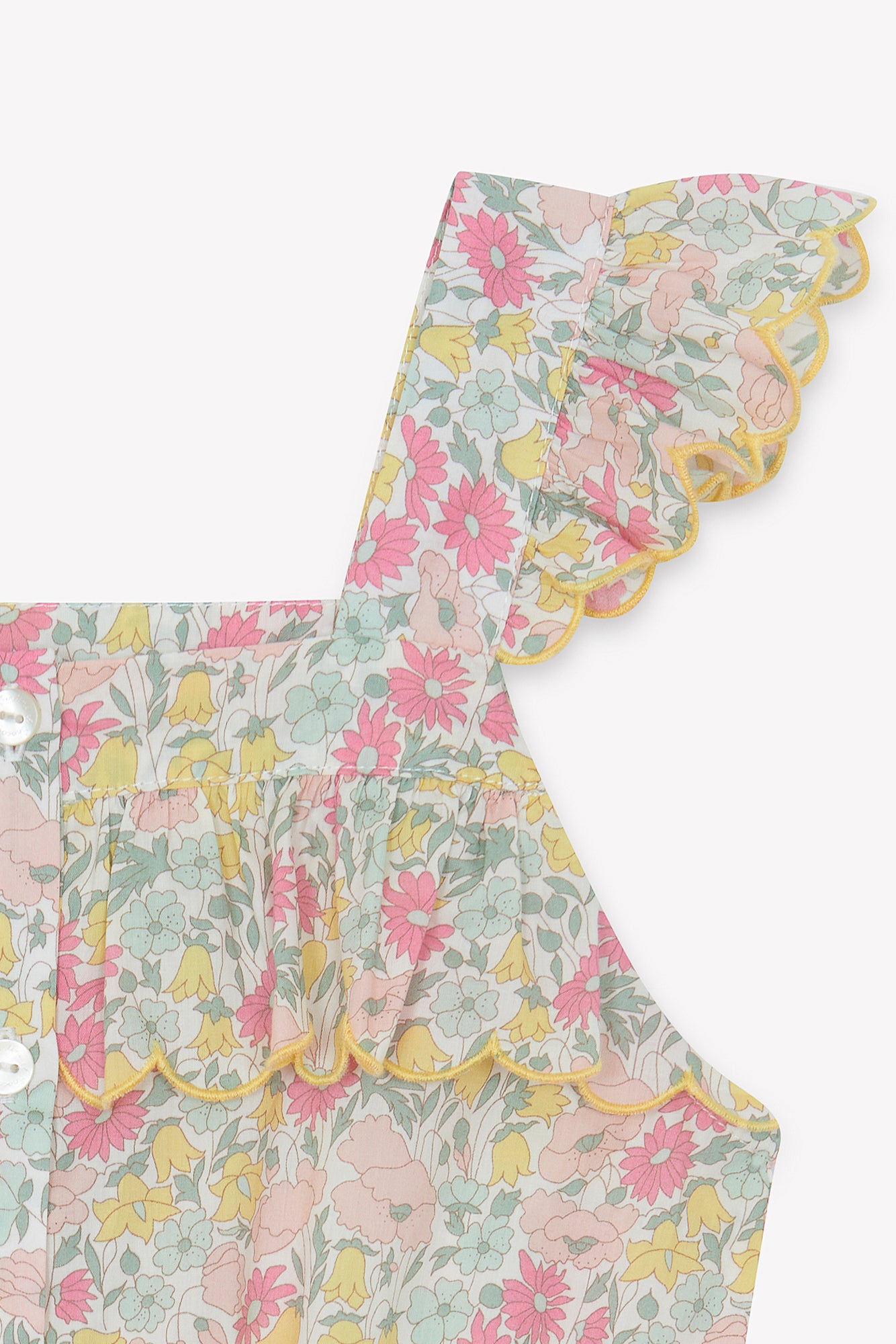 Korte jumpsuit - Citrusstof GedruktLiberty