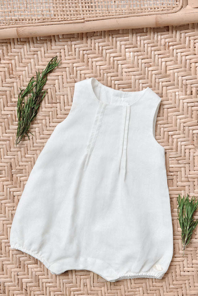 Kurzer Overall - Ecru Leinen - Image principale