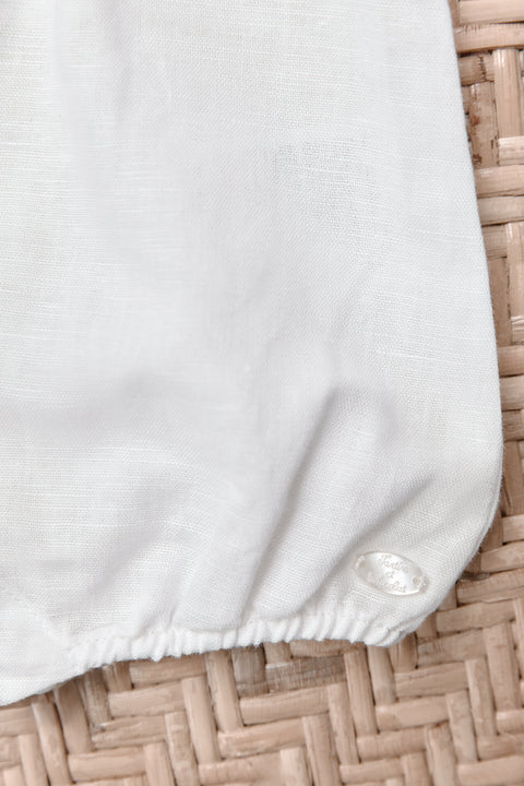 Kurzer Overall - Ecru Leinen - Image principale