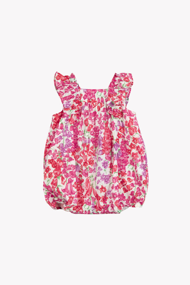 Combinaison courte - Rose coton imprimé tissu liberty - Image principale
