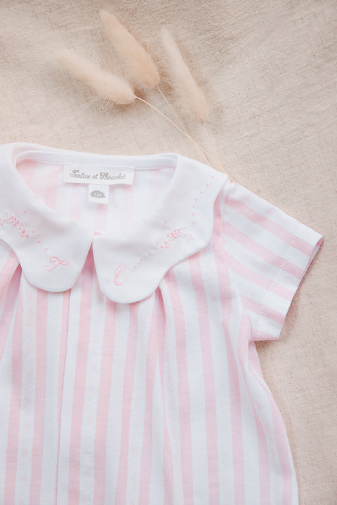 Kurzer Overall - Rosa Streifen Garda - Image principale