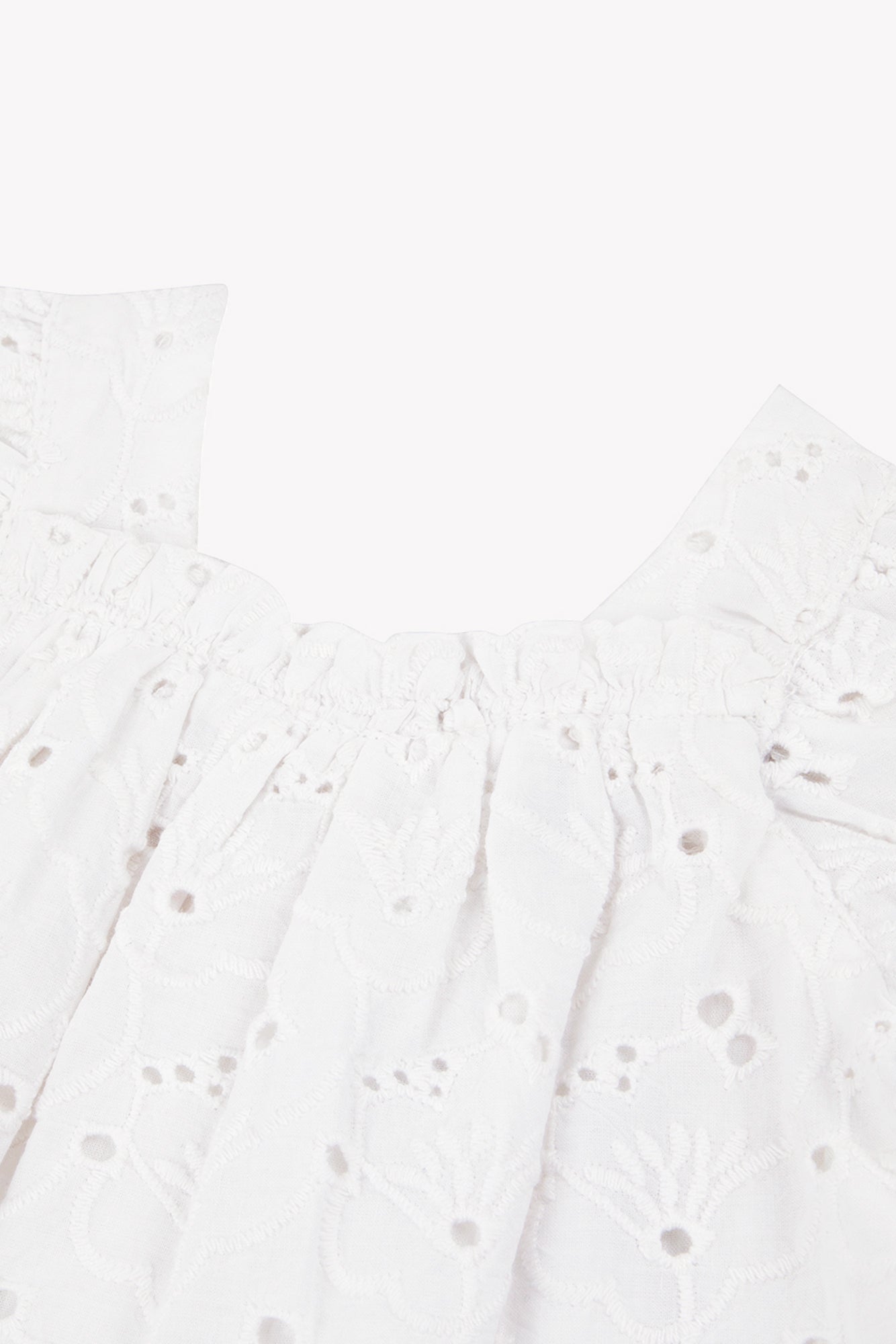 Completo breve - Bianco cotone traforato