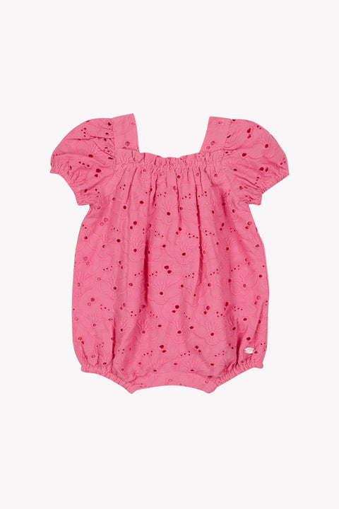 Completo breve - Rosa cotone Ricamo Inglese - Image principale