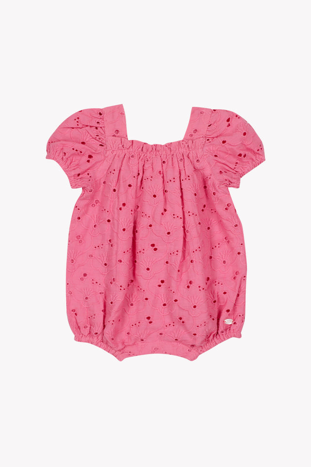 Completo breve - Rosa cotone Ricamo Inglese - Image principale