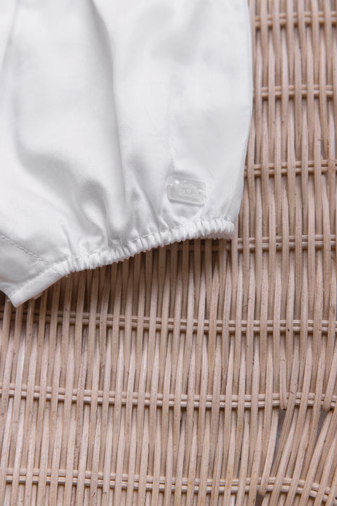 Kurzer Overall - Ecru Baumwolle Spitze - Image principale