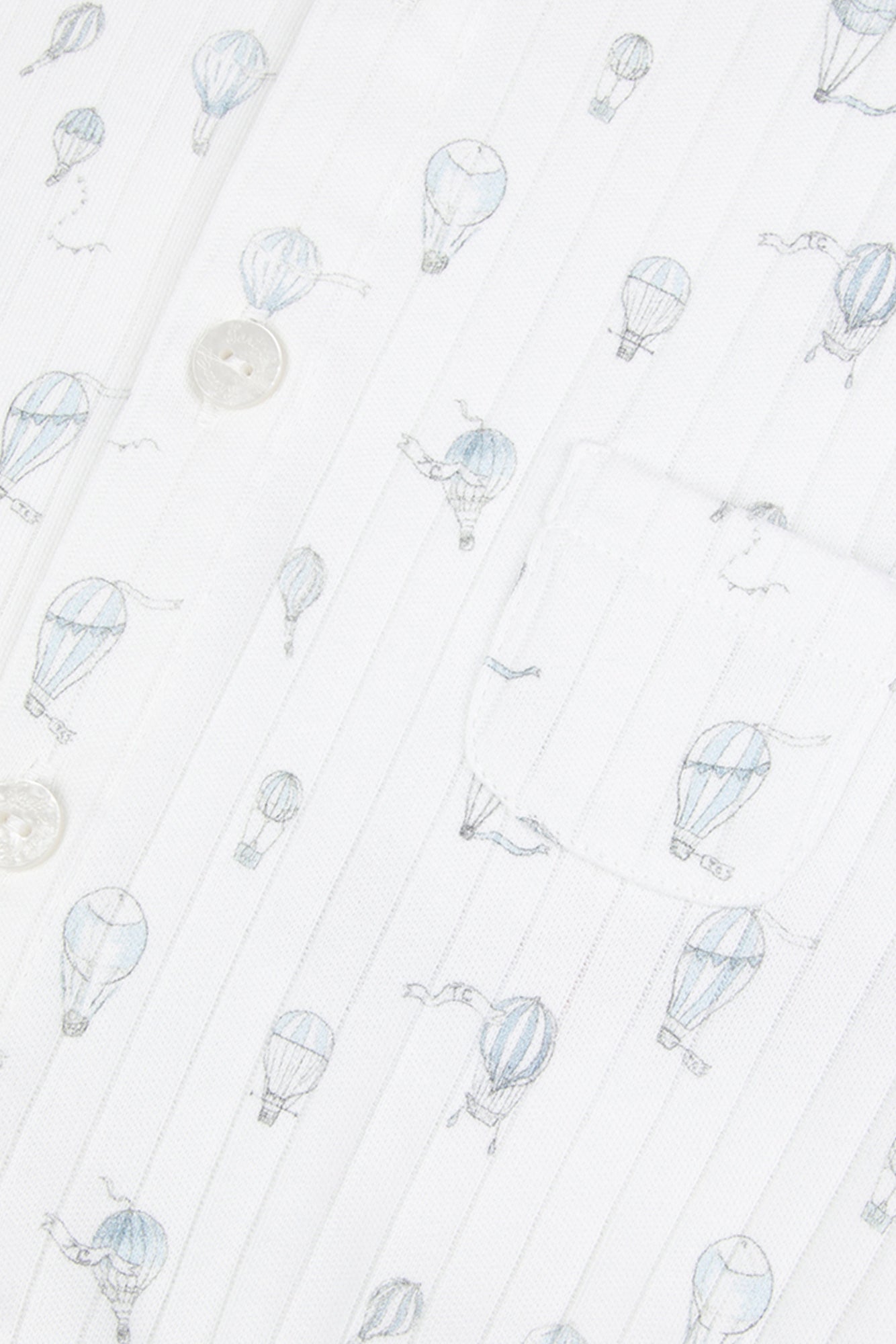 Jumpsuit short - Ecru cotton Print hot air balloons