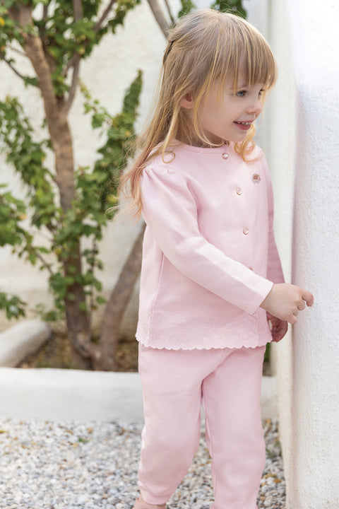 Ensemble jogging - Rose pâle coton - Image principale