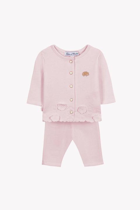 Outfit Jogginganzug - Blassrosa Baumwolle - Image principale