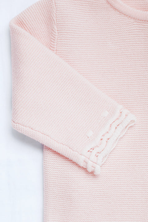 Ensemble long - Rose coton festonné - Image principale