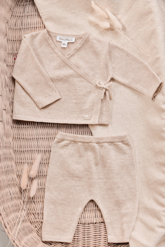 Outfit Lang - Beige Heidekraut-Wickel - Image principale