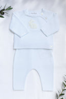 Ensemble long - Ciel broderie lapin