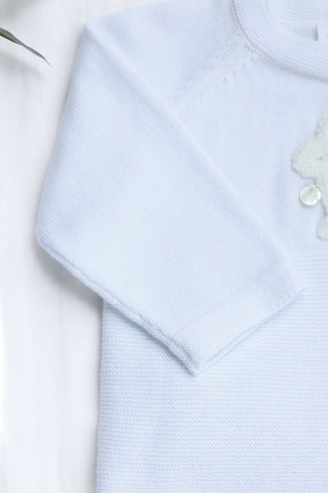 Ensemble long - Ciel broderie lapin - Image principale