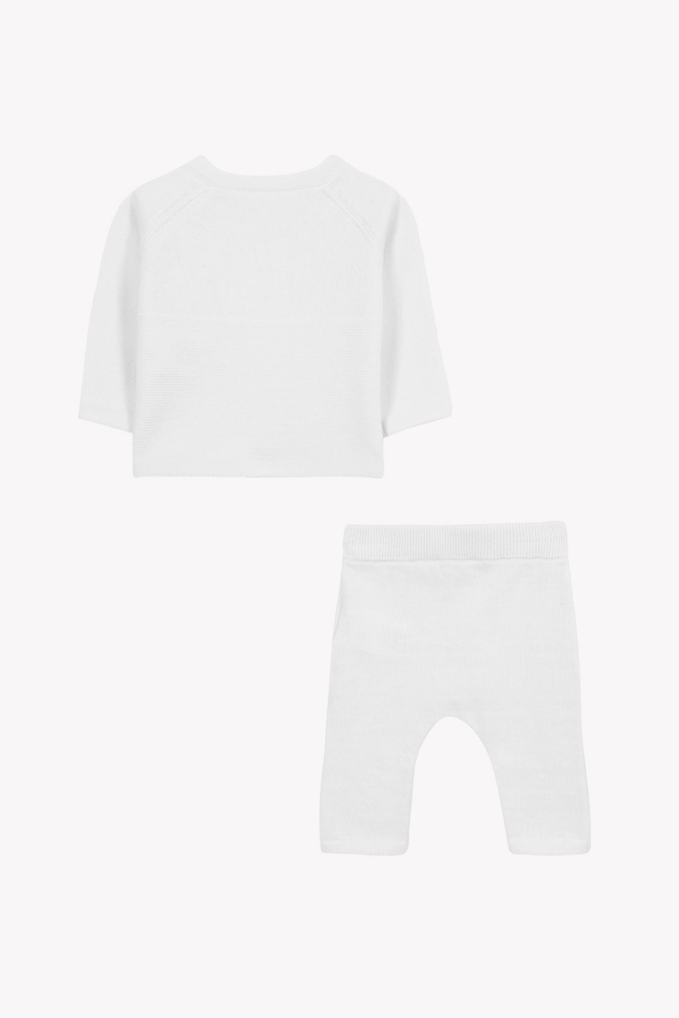 Ensemble long - Ecru broderie lapin