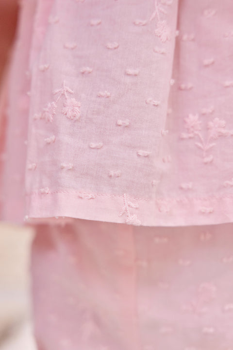 Insiemi breve - Rosa Tessuto leggero - Image principale