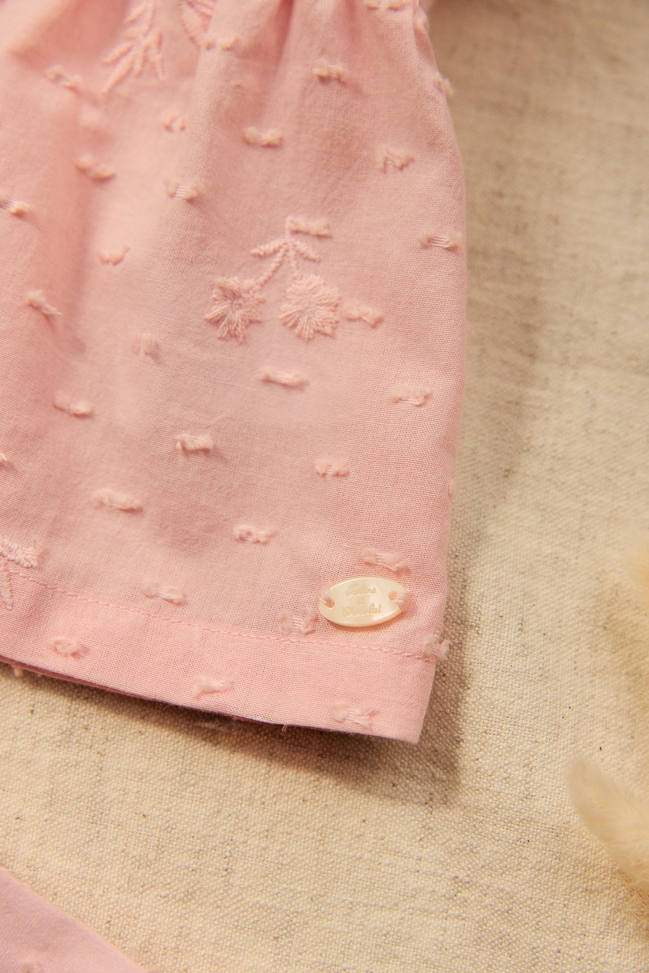 Insiemi breve - Rosa Tessuto leggero