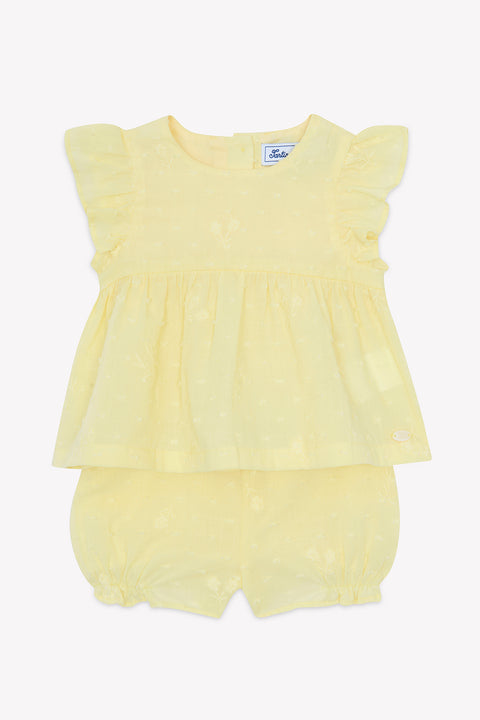 Ensemble court - Citrus coton plumetis - Image principale